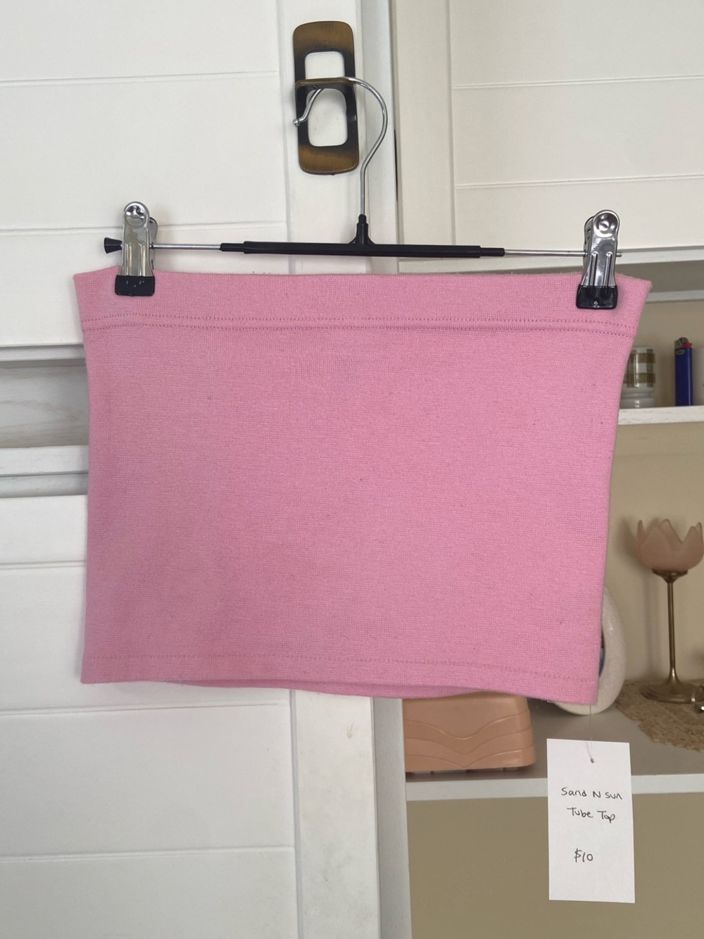 Y2K Pink cropped tube top